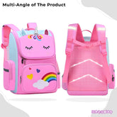 Kindergarten Cute Cartoon Kids School Bag for Boys and Girls (Rainbow Unicorn Pink)